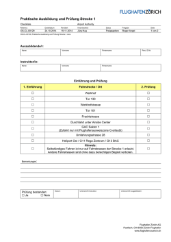 Praktische Ausbildung und Pr&uuml;fung Strecke 1