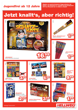 Jetzt knallt`s, aber richtig!