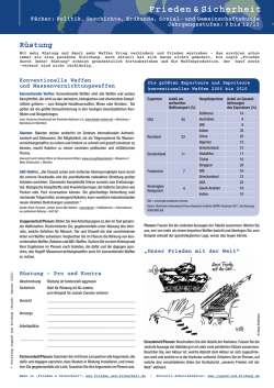 UV Arbeitsblatt - Frieden & Sicherheit