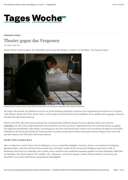 Die Volksb&uuml;hne Basel spielt John Bergers &laquo;A