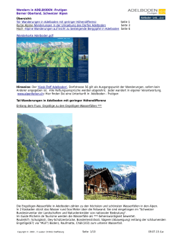 Wandern in ADELBODEN -Frutigen Berner Oberland, Schweizer
