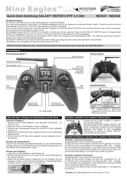 Quick-Start-Anleitung GALAXY VISITOR 8 RTF 2,4 GHz NE2537