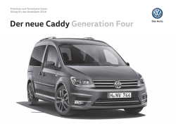 Preisliste "Der neue Caddy Generation Four" (DU), KW 29/2015, MY