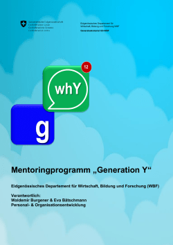 Mentoringprogramm „Generation Y“