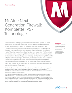 McAfee Next Generation Firewall: Komplette IPS
