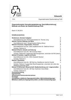 Stadtverwaltung Fürth - Organisationsplan [10-5]