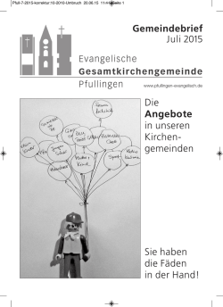 Juli 2015 - Evangelische Gesamtkirchengemeinde Pfullingen