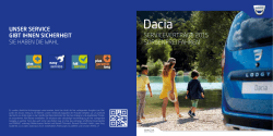 Broschüre Dacia Serviceverträge
