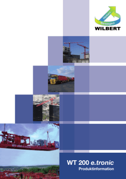 WT 200 e.tronic - WILBERT TowerCranes GmbH