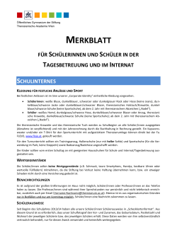 merkblatt - Theresianische Akademie Wien