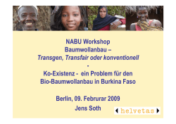 NABU Workshop Baumwollanbau – Transgen, Transfair oder