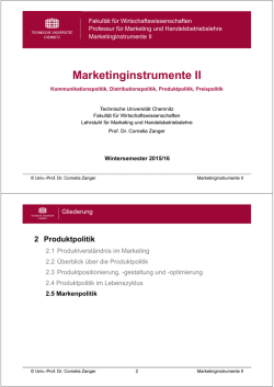 Marketinginstrumente II - Technische Universität Chemnitz