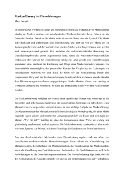 Markenführung bei Dienstleistungen