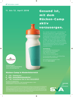 Infoblatt R&uuml;cken-Camp