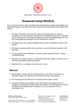 Wasserski-Camp REGELN - Bremer Hockey-Club