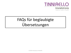 FAQs für beglaubigte Übersetzungen - Tinnirello