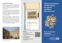 Digitale Gesamtedition und Übersetzung des koptisch