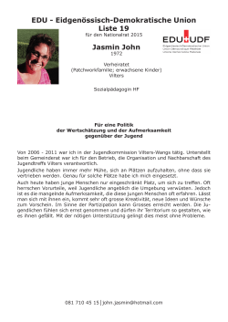 Jasmin John EDU - Eidgen&ouml;ssisch