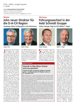 John neuer Direktor f&uuml;r die D-A-CH Region F&uuml;hrungswechsel in der
