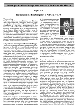 Heimatbeilage vom August 2015