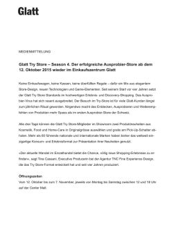 Glatt Try Store &ndash; Season 4. Der erfolgreiche