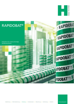 Prospekt RAPIDOBAT&reg; Schalrohre - H-Bau