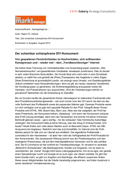Der scheinbar schizophrene DIY-Konsument