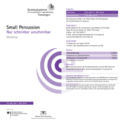 Small Percussion - Bundesakademie für musikalische