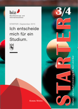 Ich entscheide mich für ein Studium.