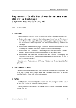 Inkraftsetzung: 01. M&auml;r 2014 Beschwerdeinstanz