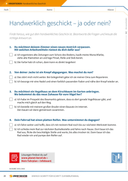 Handwerklich geschickt &ndash; ja oder nein? - Planet