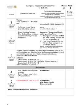 Beispiellernplan Deutsch