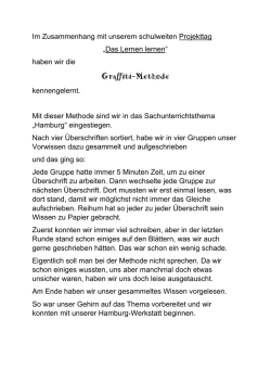 Graffiti-Methode - Schule Zollenspieker