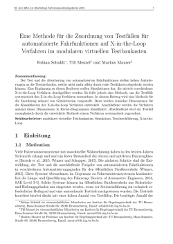 Eine Methode f&uuml;r die Zuordnung von Testf&auml;llen f&uuml;r - Uni-DAS