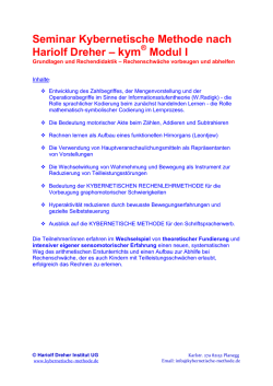 Seminar Kybernetische Methode nach Hariolf Dreher – kym Modul I