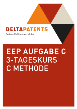 eep aufgabe c 3-tageskurs c methode