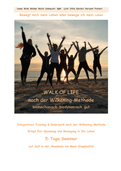 WALK OF LIFE nach der Wilkening-Methode