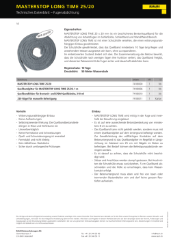TD Masterstop Long Time - RAUH Betonschalungen AG