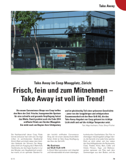 Frisch, fein und zum Mitnehmen – Take Away ist voll im