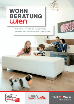 Informationen f&uuml;r alle, die eine gef&ouml;rderte Wohnung oder eine