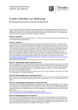 In zehn Schritten zur Wohnung