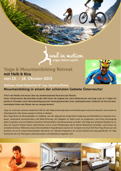 Yoga & Mountainbiking Retreat