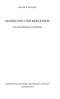 HANDLUNG UND REFLEXION
