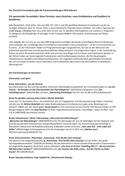 Pressemeldung Preisträger 2016