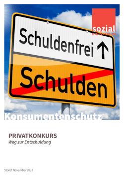 Privatkonkurs - Weg zur Entschuldung