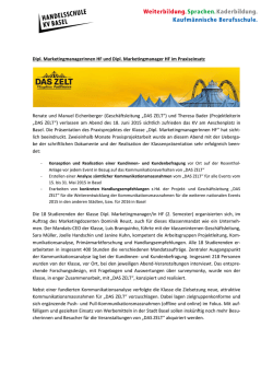 Dipl. Marketingmanager im Praxiseinsatz