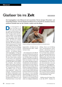 Glasfaser bis ins Zelt