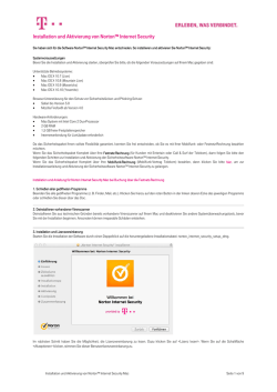 Installation und Aktivierung von Norton&trade; Internet Security