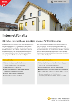 Internet für alle - Kabel Deutschland