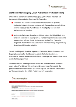 Drahtloser Internetzugang &bdquo;KSGR Public Internet&ldquo;